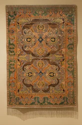 Kunglig matta med siden- och metalltråd, 1600-1625.