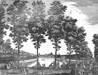 Kungliga slottet i Fontainebleau, Frankrike, 1750