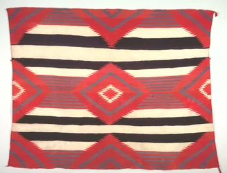 Matta i tredje fasen Chief Blanket Style, Germantown Weaving, ca. 1890-1910.