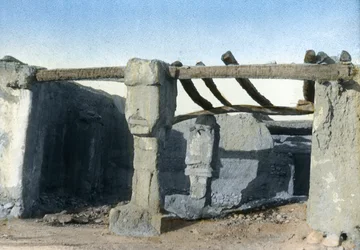 Förstört hus, El Kantara, Tunisien