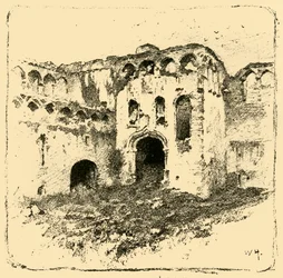 Ruinerna av Bishops Palace, 1898.
