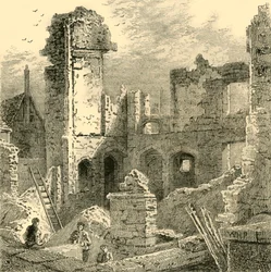 Ruinerna av klostret St. Clare, c1872.