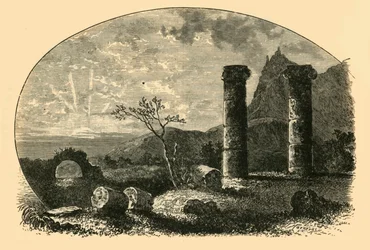 Ruinerna av Cybele-templet i Sardis, 1890.