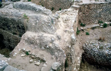 Ruinerna av den förhistoriska grekiska staden Mykene