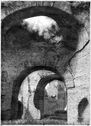 Ruinerna av termalbaden i Caracalla, Rom, 1886
