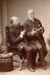 Den ryske konstnären Pavel Shukovsky och historikern Alexander Onegin, Weimar, Tyskland, sent 1800-tal.