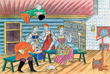 Rysk interiörscen, 1856