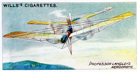 SP Langleys ångdrivna modellflygplan Aerodrome, c1896