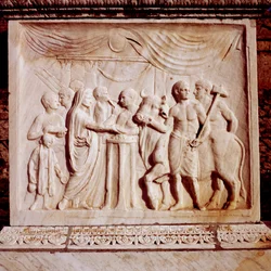 Offer av en oxe, Vespasianus tempel, Pompeji, Italien, 1:a århundradet