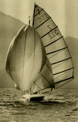 Segling på Attersee, Oberösterreich, c1935.
