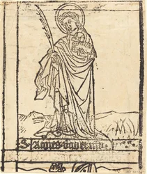 Saint Agnes [verso], troligen 14601480.