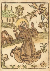 Saint Francis tar emot Stigmata, ca. 1480.