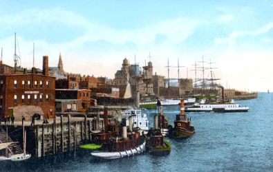 Saint John hamn, Saint John, New Brunswick, Kanada, c1900-talet