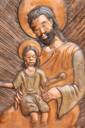 Saint Joseph & Jesus staty Brazzaville Kongo