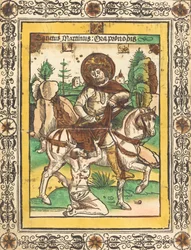 Sankt Martin och tiggaren, ca. 1490.