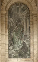 Saint med en björn (olja på duk)