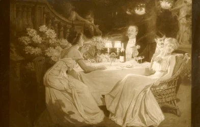 Salong 1910. Ludovic Alleaume efter middagen, 1910.