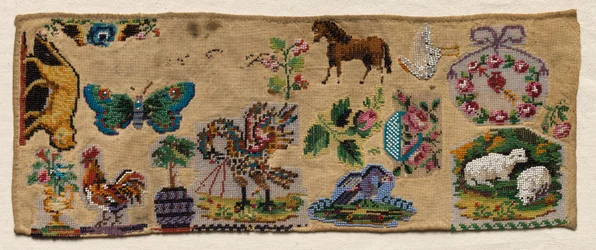 Samplerfragment, 1800-tal.