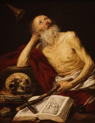 St. Hieronymus av Antonio de Pereda Madrid Spanien