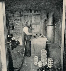 Sandblästrade kugghjul, c1917