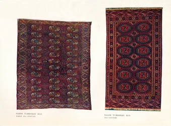Saryk turkmensk matta, tidigt 1700-tal och matta Sailor Turkoman, 1700-tal