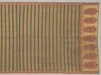 Skärp med flora och bandad åker, 1700-tal.