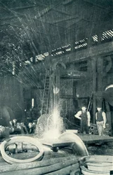 Sågning av kallt stål, 1922.
