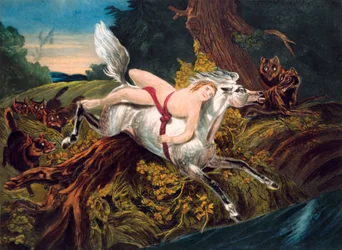 Scen från Byrons dikt Mazeppa, c1820.