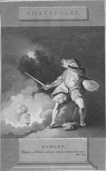 Scen från Hamlet, 1800-talet.