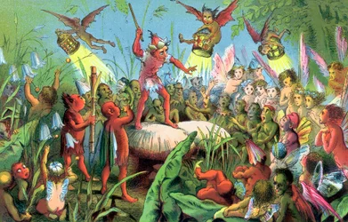 Scen från Shakespeares En midsommarnattsdröm, c1858