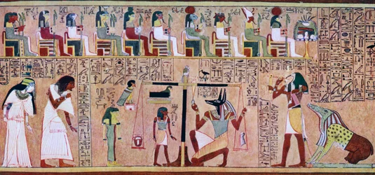 Scen från Book of the Dead of Any, egyptisk, c1275 f.Kr., c1900-1920