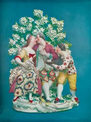Scen från den italienska komedin, c1770