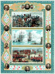 Scener från brittiska militära engagemang, c1887