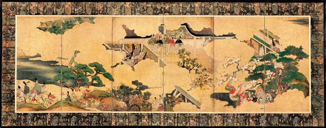 Scener från Sagan om Genji Genji monogatari, 1600-talet