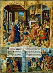 Scener från det sjunde korståget, 1248-1254 1400-talet