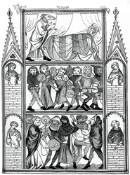 Scener ur berättelsen om Fauvel, 1400-talet, 1870