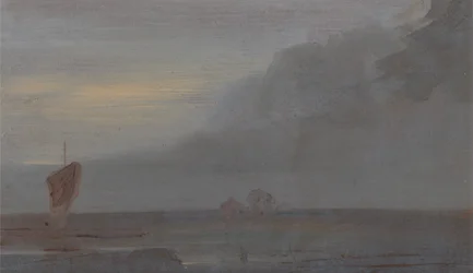 Seapiece with Boats: Evening, Seascape with Boats, Evening, ca. 1815.