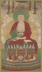 Sittande Amitabha, sent 1500-tal-tidigt 1600-tal.