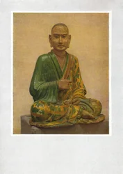 Sittande figur av en Lohan - Tang-dynastin, 700- till 1000-talet e.Kr., 1936