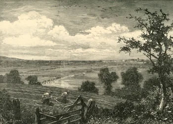 Sedgemoor från Middlezoy, 1898.