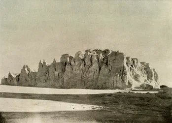 Serrated Edge of Glacier söder om Cape Borne, Ross Island, c1908, 1909.