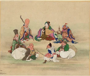 Seven Lucky Gods, ca 1878