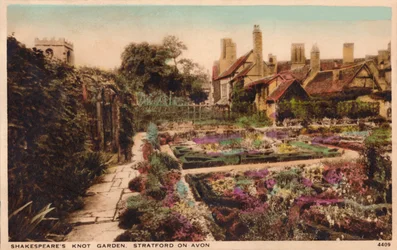 Shakespeares Knot Garden, Stratford-Upon-Avon, c1910.