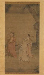 Shakyamuni kommer ner från bergen, sent 1200-tidigt 1300-tal.