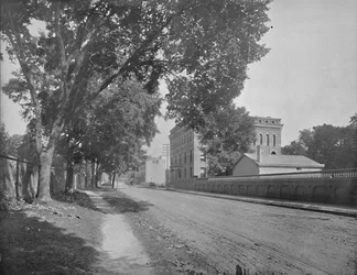 Sheffield Hall, Yale College, New Haven, Connecticut, c1897.