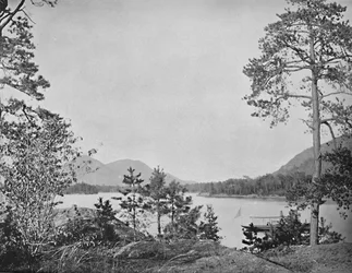 Shelving Rock Mountain, Lake George, New York, c1897.