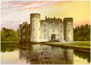 Shirburn Castle, Oxfordshire, hem för Earl of Macclesfield, c1880