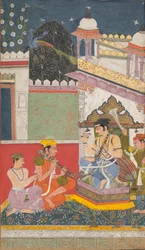 Shri Raga: Folio från en ragamala-serie Garland of Musical Modes, mitten av 1600-talet.