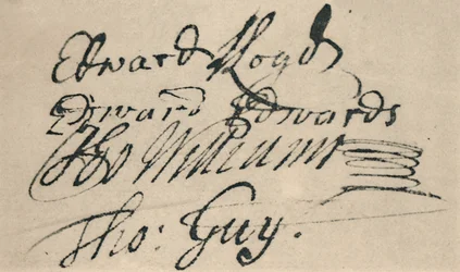 Signatur av Edward Lloyd, 1692, 1928