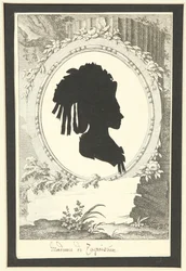 Siluettporträtt av Natalia Kirillovna Zagryazyskaya född Razumovskaya 1747-1837, 1777-1782